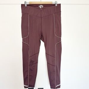 Free People Movement Leggings with Side Pockets XL 1X Plus size maroon athletic